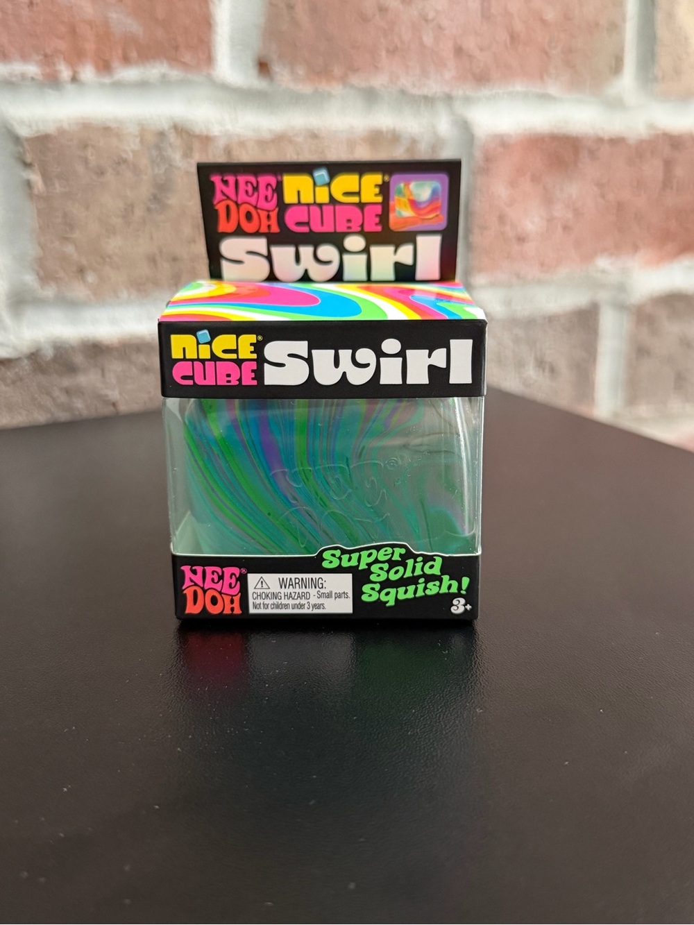 NeeDoh Nice Cube Swirl - Green Swirl Super Solid Squish